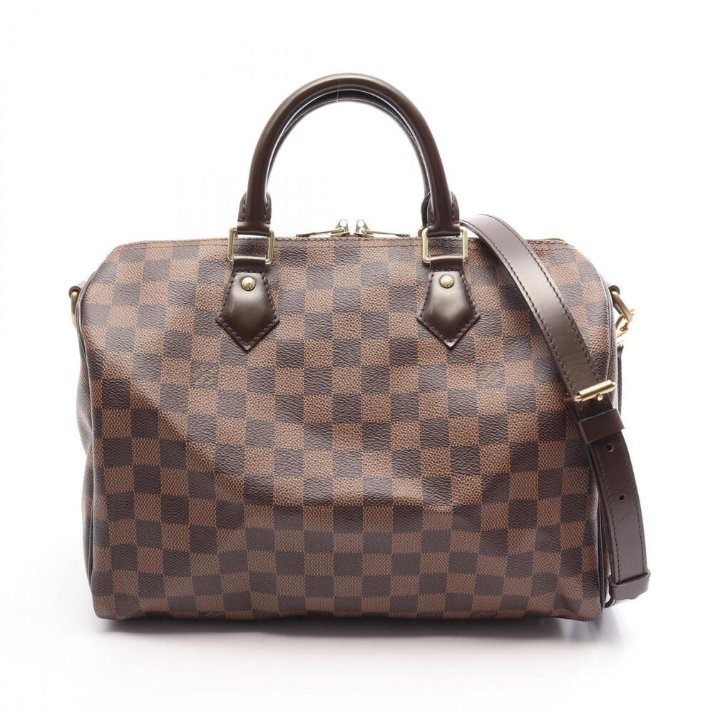 Louis Vuitton Speedy Bandoulière 30 Damier Ebene 2-Way Handbag, Coated Canvas...